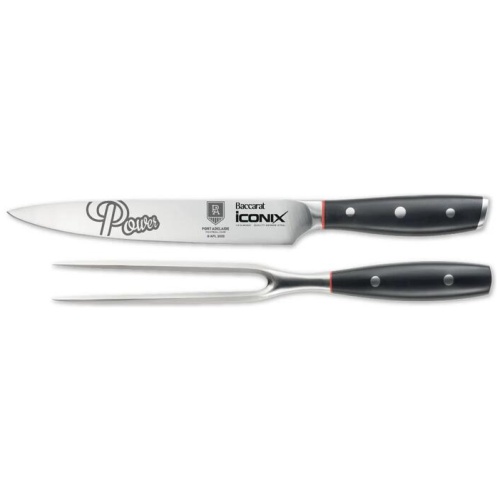 Baccarat iconiX Carving Knife Set AFL Port Adelaide Power