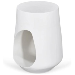 Baldini 32cm Round Side Table - White by Interior Secrets - AfterPay Available