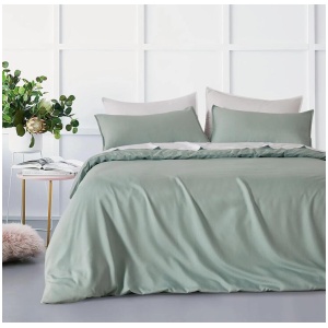 Bamboo Microfibre Quilt Cover Set - Sage Green - King