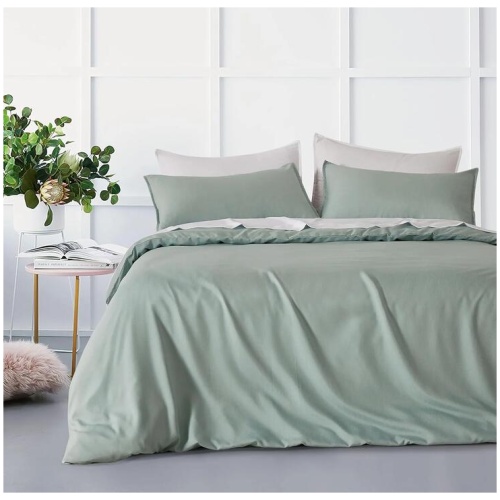 Bamboo Microfibre Quilt Cover Set - Sage Green - King