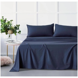 Bamboo Microfibre Sheet Set - Navy - Queen