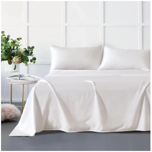 Bamboo Microfibre Sheet Set - White - King