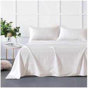 Bamboo Microfibre Sheet Set - White - Queen