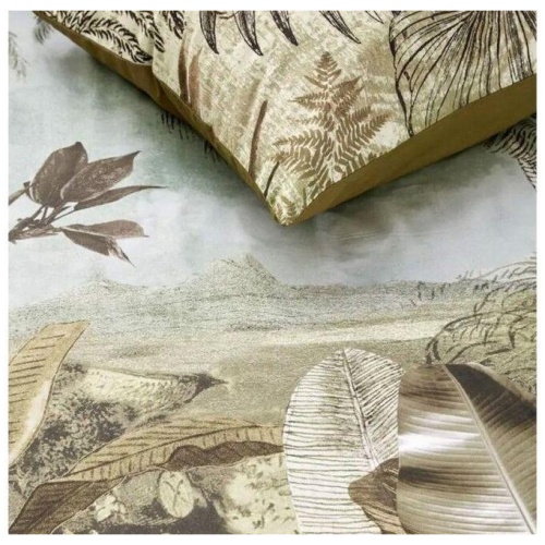 Banda Cotton Percale Green Quilt Cover Sets by Bedding House King