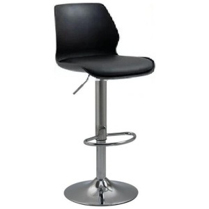 Bar Stools Kitchen Bar Stool Leather Barstools Swivel Gas Lift Counter Chairs x2 BS8404 Black