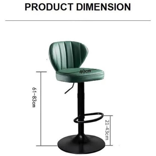 Bar Stools Kitchen Bar Stool Leather Barstools Swivel Gas Lift Counter Chairs x2 BS8405 Green