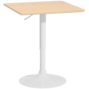 Bar Table Swivel Base Gas Lift Counter Dining Table 60CM Square Pine