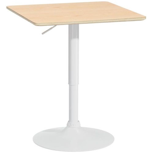 Bar Table Swivel Base Gas Lift Counter Dining Table 60CM Square Pine
