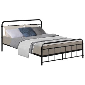 Bed Frame Metal Frames LEO - Double (Black)
