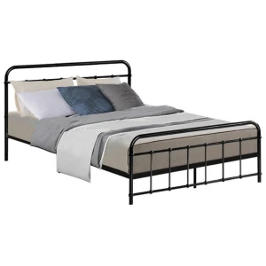 Bed Frame Metal Frames LEO - Double (Black)