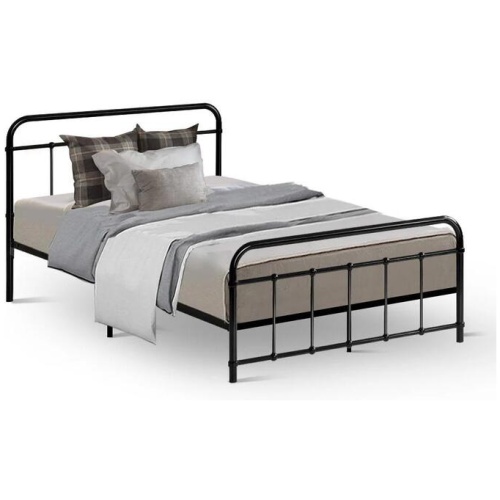 Bed Frame Metal Frames LEO - King Single(Black)