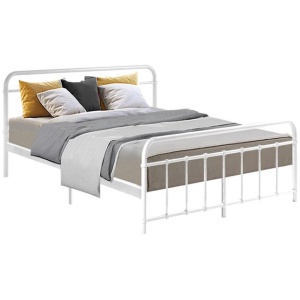 Bed Frame Metal Frames LEO - Queen (White)