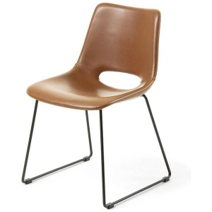 Bernard Faux Leather Dining Chair - Rust by Interior Secrets - AfterPay Available