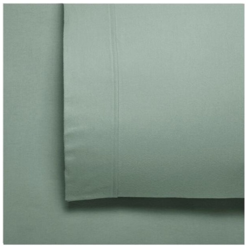 Bianca Fletcher Flannelette Cotton Sheet Set Sage Queen