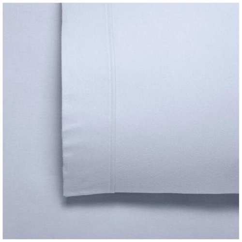 Bianca Fletcher Flannelette Cotton Sheet Set Steel Blue Single
