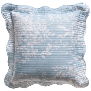 Bianca Florence Blue White Square Cushion