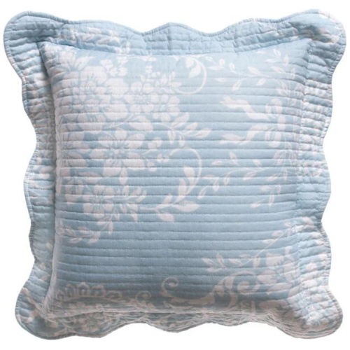 Bianca Florence Blue White Square Cushion
