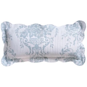 Bianca Florence White Blue Rectangular Cushion