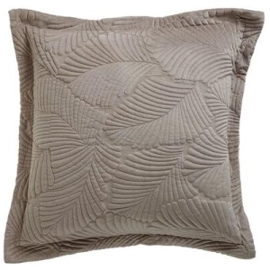 Bianca Kairo Taupe Square Filled Cushion
