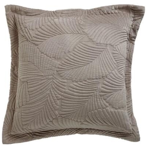 Bianca Kairo Taupe Square Filled Cushion
