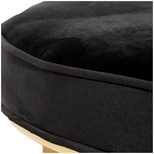 Bianka 100cmx46cm Ottoman - Black Velvet by Interior Secrets - AfterPay Available