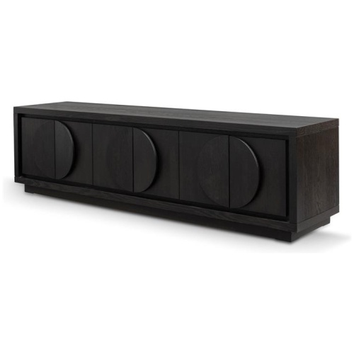 Bonnie 2m Wooden TV Entertainment Unit - Textured Espresso Black by Interior Secrets - AfterPay Available