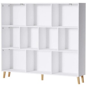 Bookshelf 3 Tiers 10 Cubes - CORA White