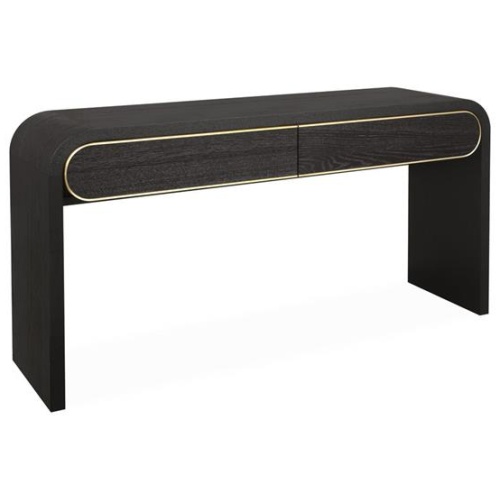 Boran 1.5m Console Table - Textured Espresso Black by Interior Secrets - AfterPay Available