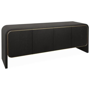 Boran 2m Buffet Unit - Textured Espresso Black by Interior Secrets - AfterPay Available