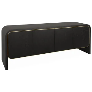 Boran 2m Buffet Unit - Textured Espresso Black by Interior Secrets - AfterPay Available