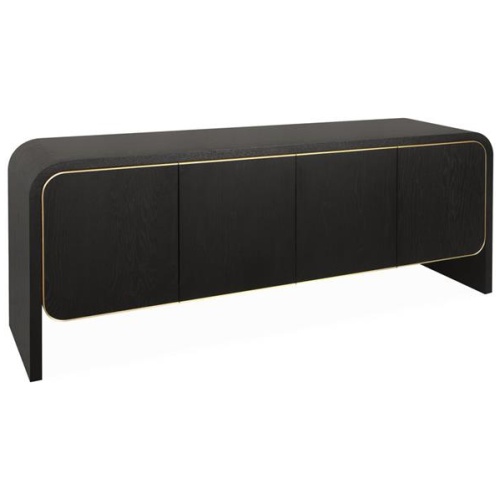 Boran 2m Buffet Unit - Textured Espresso Black by Interior Secrets - AfterPay Available