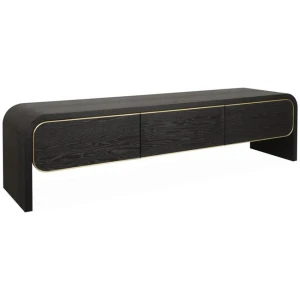 Boran 2m TV Entertainment Unit - Textured Espresso Black by Interior Secrets - AfterPay Available