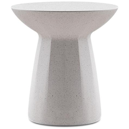 Boris 42cm Fibre Glass Side Table - White by Interior Secrets - AfterPay Available