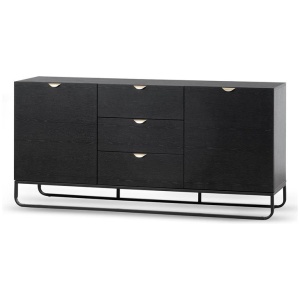 Boyle 1.75m Wooden Sideboard - Black by Interior Secrets - AfterPay Available