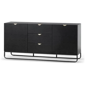 Boyle 1.75m Wooden Sideboard - Black by Interior Secrets - AfterPay Available