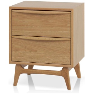 Brendon 2 Drawer Bedside Table - Natural Oak by Interior Secrets - AfterPay Available