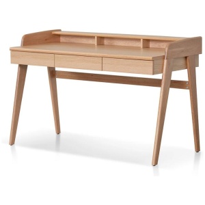 Brendon Home office Desk - Natural Oak by Interior Secrets - AfterPay Available