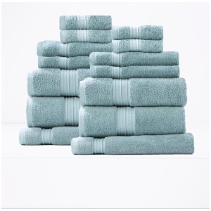 Brentwood 650 GSM Low Twist 14 Piece Gray Mist Bath Sheet by Renee Taylor