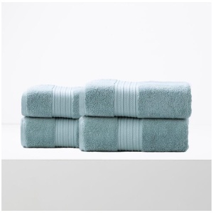 Brentwood 650 GSM Low Twist 4 Pack Gray Mist Bath Sheet by Renee Taylor
