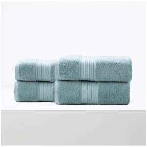 Brentwood 650 GSM Low Twist 4 Pack Gray Mist Bath Sheet by Renee Taylor