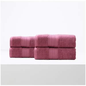 Brentwood 650 GSM Low Twist 4 Pack Rosebud Bath Sheet by Renee Taylor
