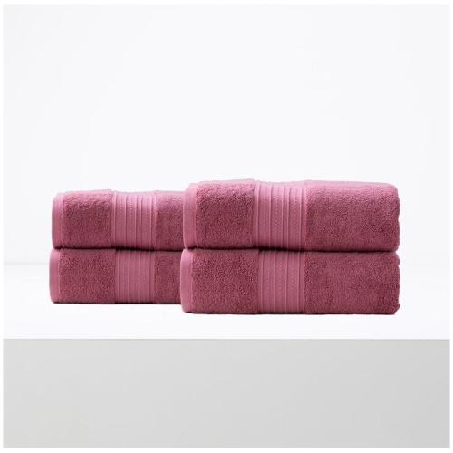 Brentwood 650 GSM Low Twist 4 Pack Rosebud Bath Sheet by Renee Taylor