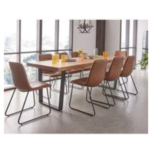 Bridge 8 Seater Dining Set With Frankie Chairs Brown