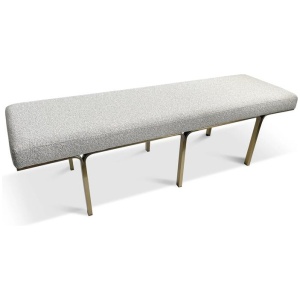 Brittan 1.5m Brushed Gold Ottoman - Clay Grey by Interior Secrets - AfterPay Available