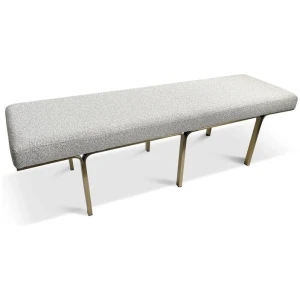 Brittan 1.5m Brushed Gold Ottoman - Clay Grey by Interior Secrets - AfterPay Available