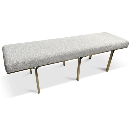 Brittan 1.5m Brushed Gold Ottoman - Clay Grey by Interior Secrets - AfterPay Available