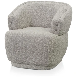 Brooke Fabric Armchair - Ash Grey Boucle by Interior Secrets - AfterPay Available