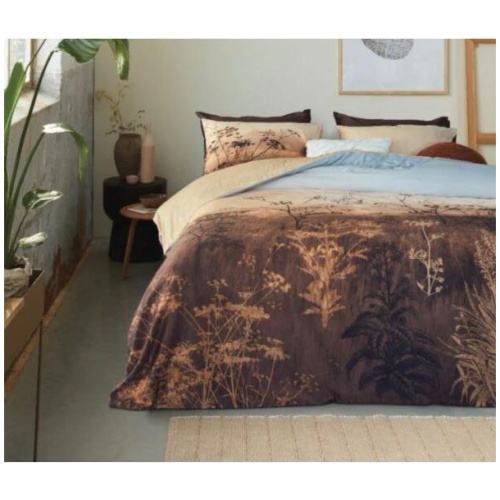Brown Cotton Sateen Brown Quilt Cover Sets by Bedding House Queen