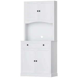 Buffet Sideboard Cabinet Cupboard Pantry Storage Shelves Hutch White