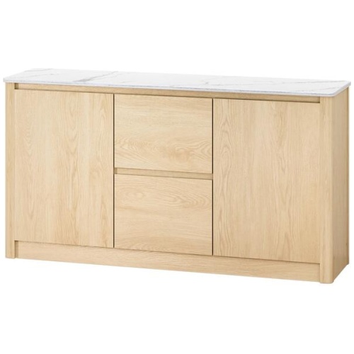 Buffet Sideboard Marble Style Tabletop - Pine
